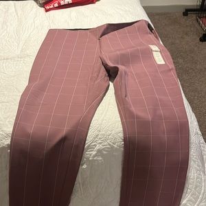 Liliac Plaid Work Pants